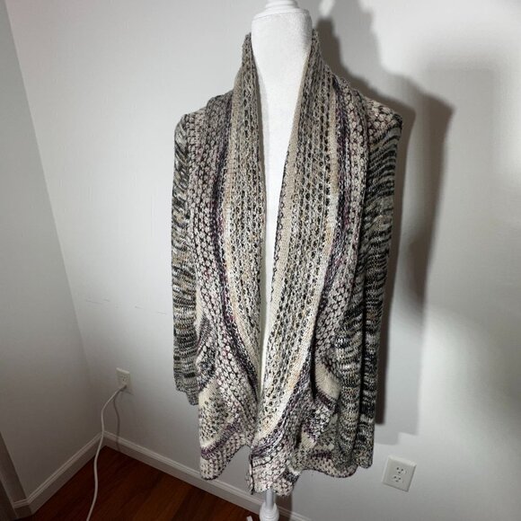 Women's Open Front Multi-Color Cardigan - 2X - Picture 1 of 8
